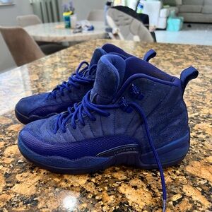 Nike Air Jordan 12 XII Retro Deep Royal Blue Suede 5.5y Womens 7